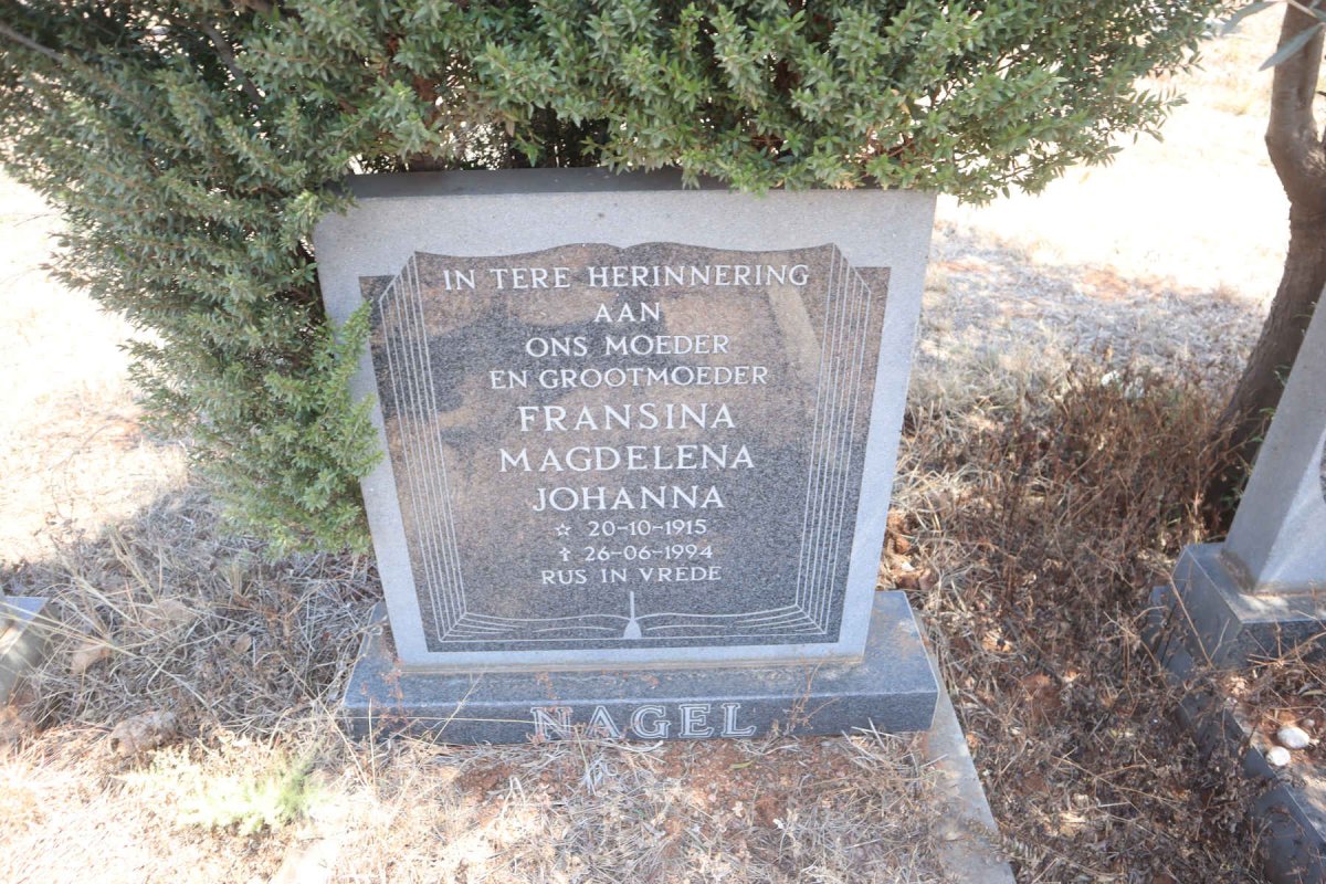 NAGEL Fransina Magdelena Johanna 1915-1994