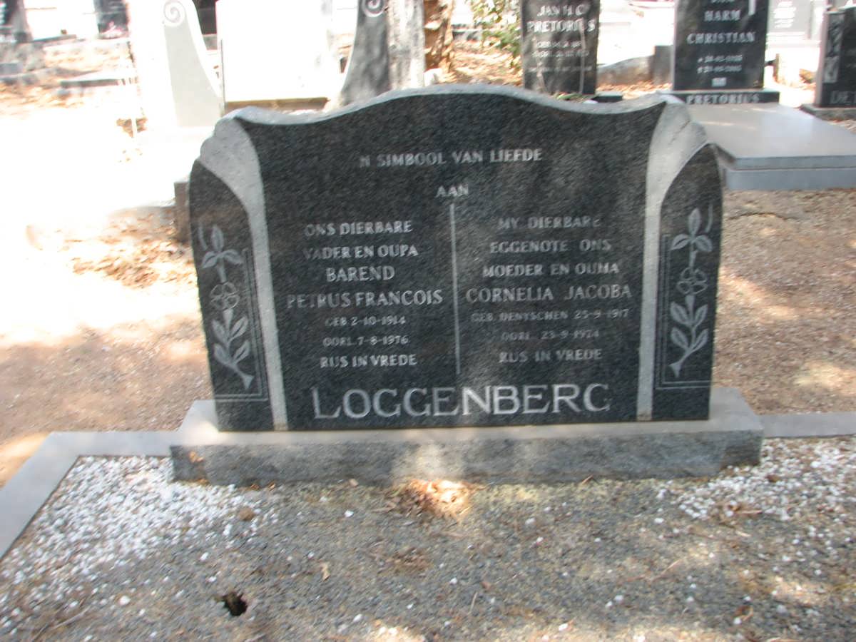 1LOGGENBERG Barend Petrus Francois 1914-1976 &amp; Cornelia Jacoba DESTSCHEN 1917-1974