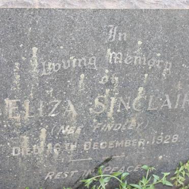 SINCLAIR Eliza nee FINDLEY -1928