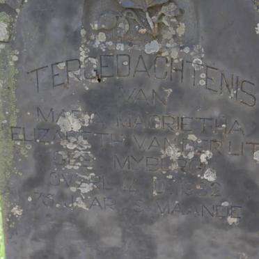 LITH Maria Magrietha Elizabeth, van der nee MYBURGH -1832