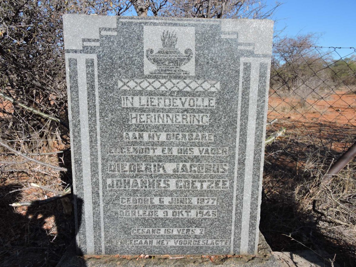 COETZEE Diederik Jacobus Johannes 1877-1945