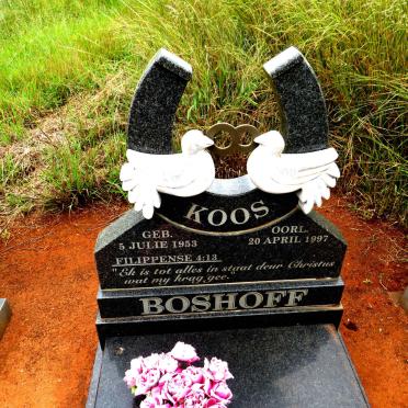 BOSHOFF Koos 1953-1997