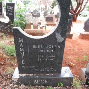 BECK Elsie Josina nee SMIT1896-1987