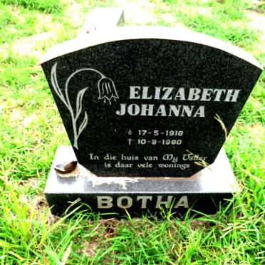 BOTHA Elizabeth Johanna 1918-1980