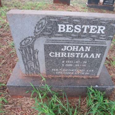 BESTER Johan Christiaan 1933-2000