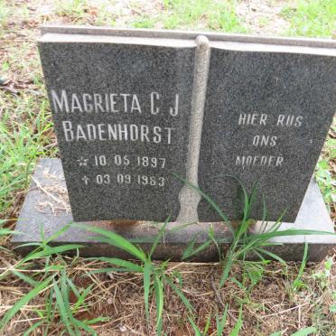 BADENHORST Magrieta C.J. 1897-1983