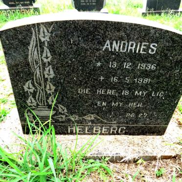 HELBERG Andries 1936-1981