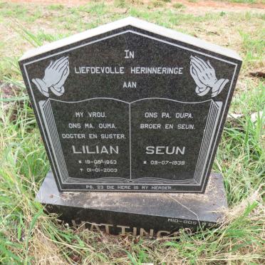 HATTINGH Seun 1939- :: HATTINGH Lilian 1953-2003
