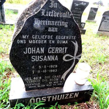 OOSTHUIZEN Johan Gerrit Susanna 1929-1983