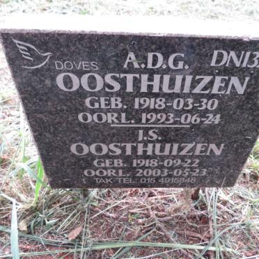 OOSTHUIZEN A.D.G. 1918-1993 & J.S. 1918-2003
