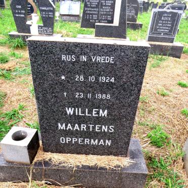 OPPERMAN Willem Maartens 1924-1988