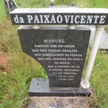 PAIXAOVICENTE Manuel, da 1966-1997