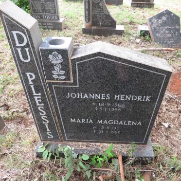 PLESSIS Johannes Hendrik, du 1908-1988 & Maria Magdalena 1911-1992