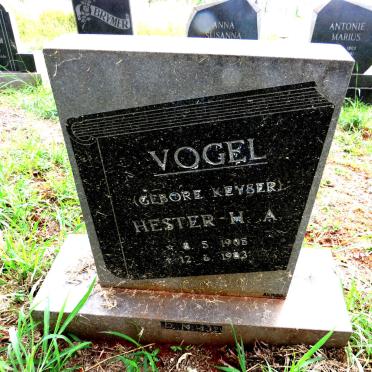 VOGEL Hester H.A. nee KEYSER 1905-1983