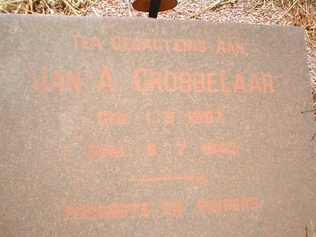 GROBBELAAR Jan A. 1897-1943