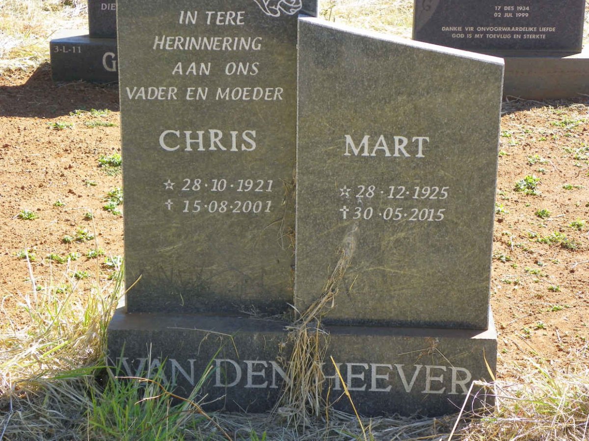 HEEVER Chris, van den 1921-2001 & Mart 1925-2015