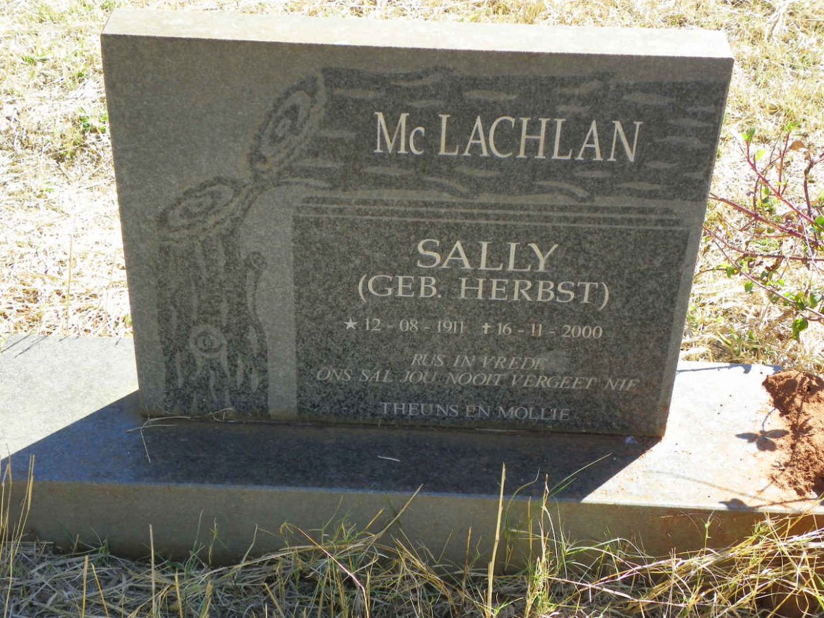 MCLACHLAN Sally nee HERBST 1911-2000
