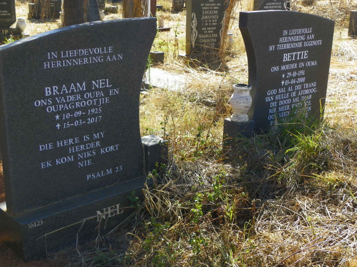 NEL Braam 1925-2017 & Bettie 1931-2000