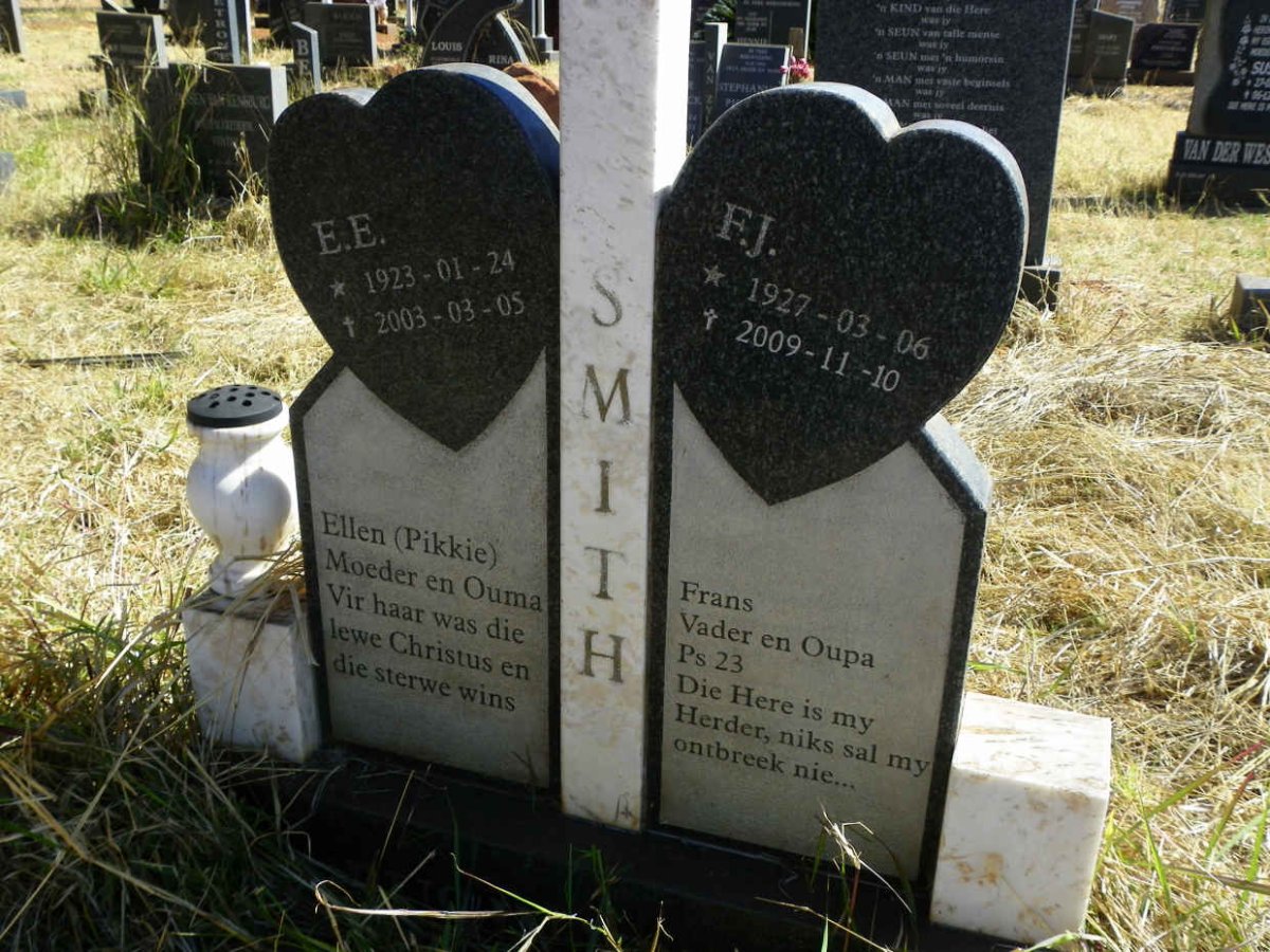 SMITH F.J. 1927-2009 & E.E. 1923-2003
