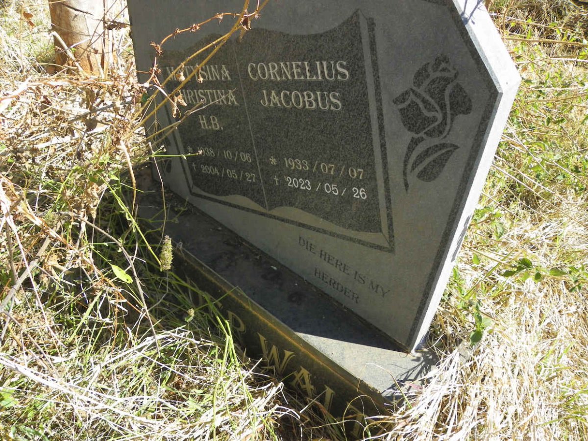 WALT Cornelius Jacobus, van der 1933-2023 & Matysina Christina H.B. 1938-2004