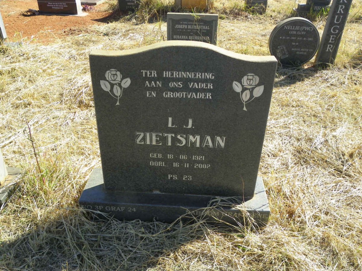 ZIETSMAN L.J. 1921-2002