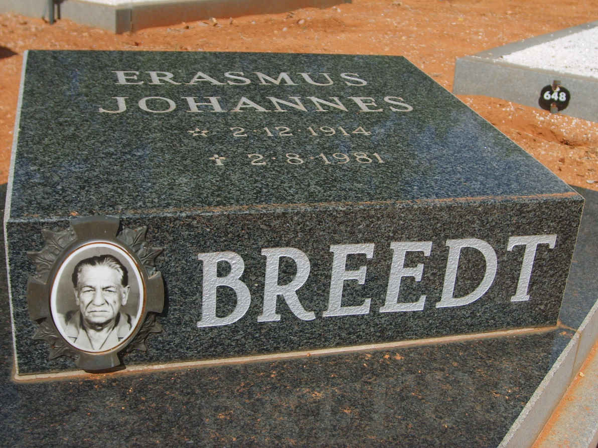 BREEDT Erasmus Johannes 1914-1981