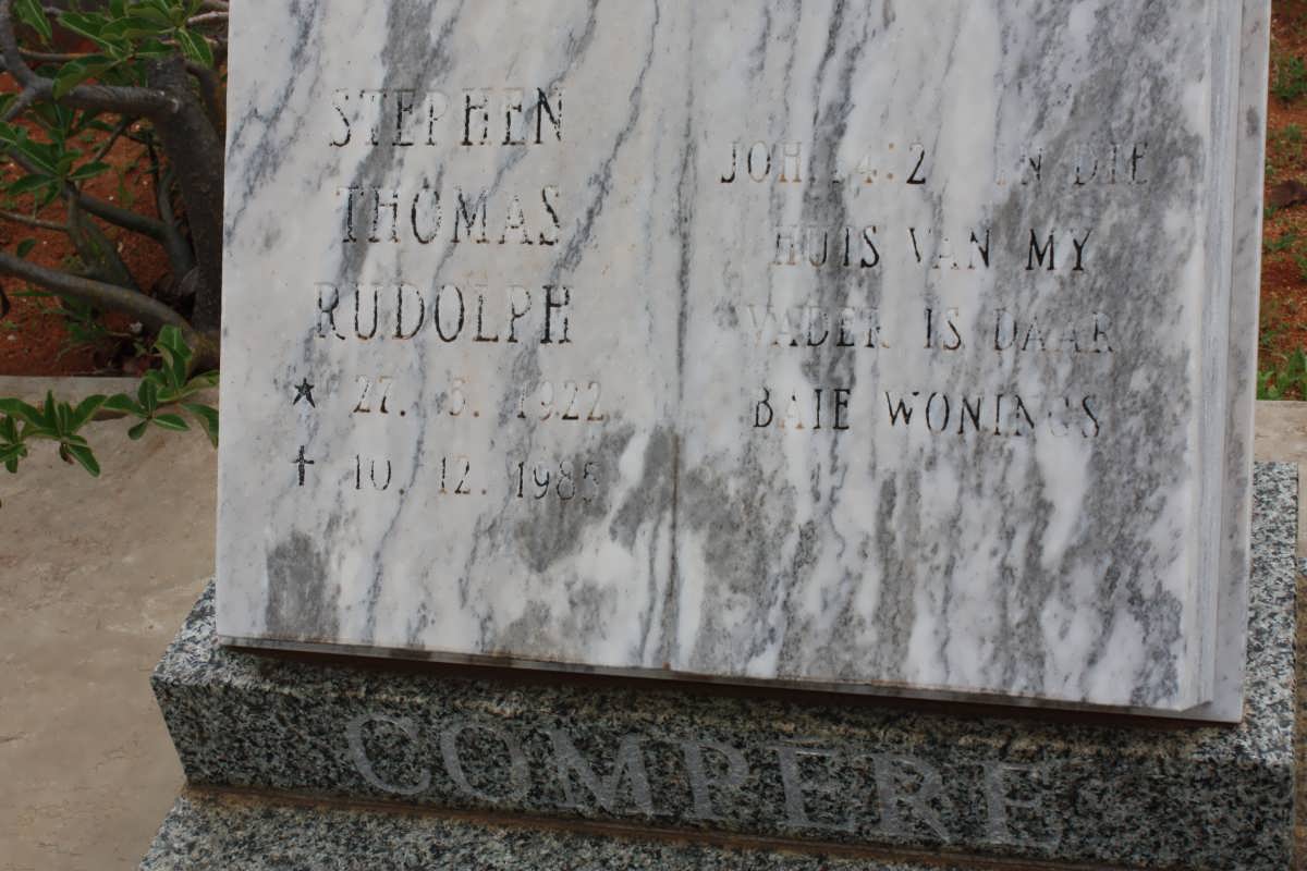 COMPERE Stephen Thomas Rudolph 1922-1985