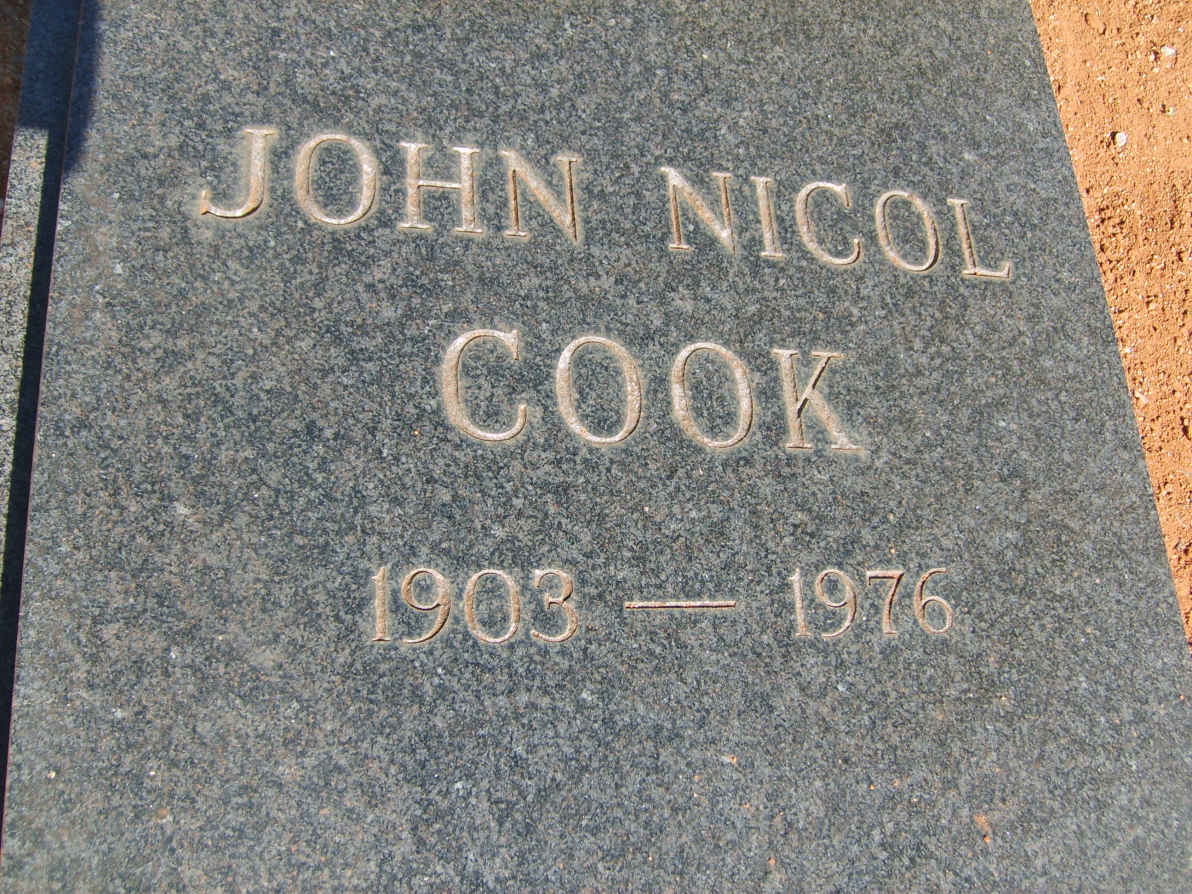 COOK John Nicol 1903-1976