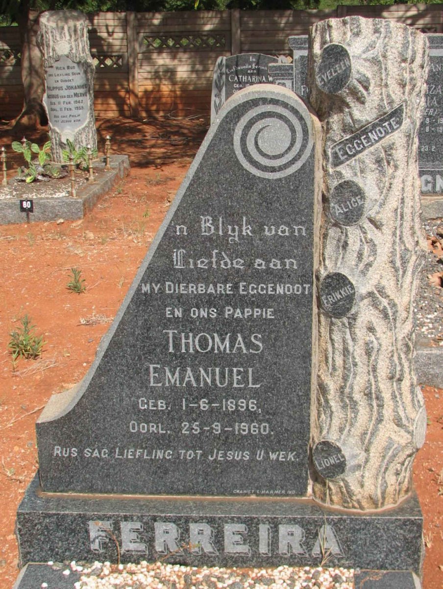 FERREIRA Thomas Emanuel 1896-1960
