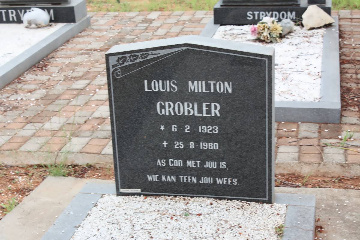 GROBLER Louis Milton 1923-1980