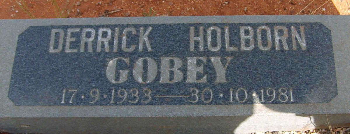 GOBEY Derrick Holborn 1933-1981