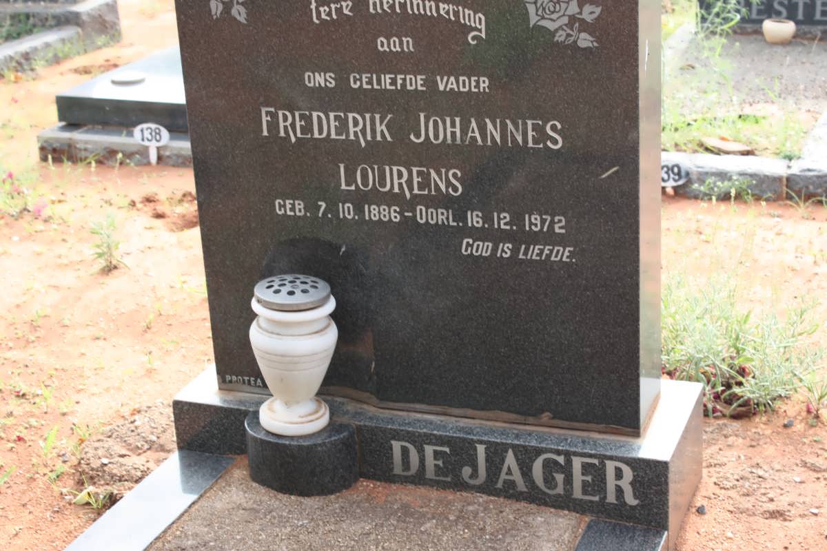 JAGER Frederik Johannes Lourens, de 1886-1972
