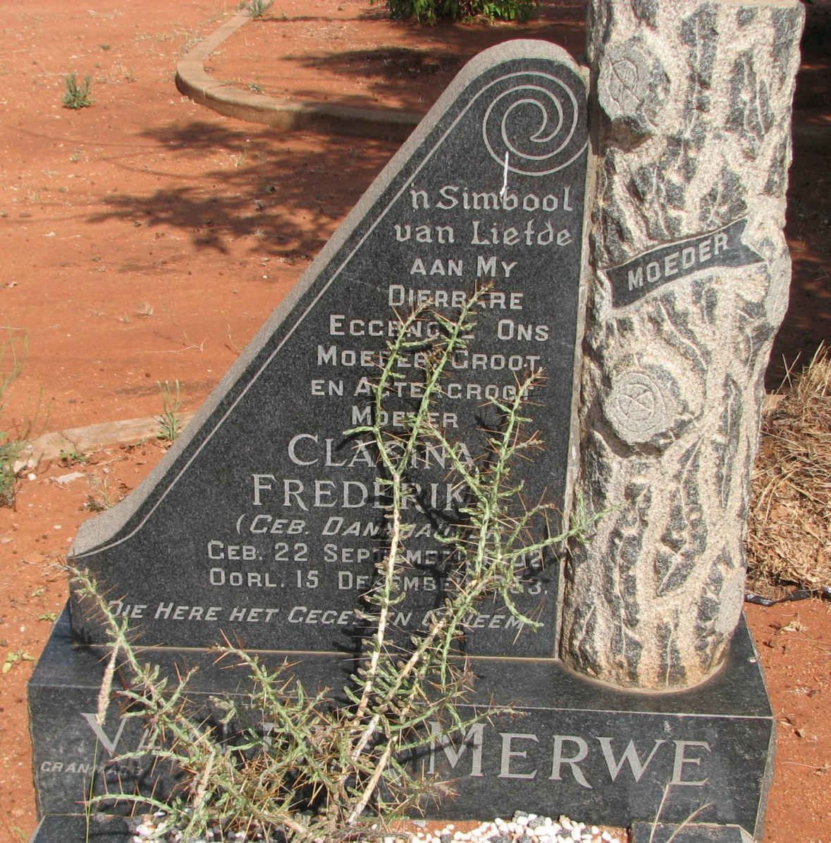 MERWE Clasina Frederika, van der nee DANNHAUSER 1902-1963