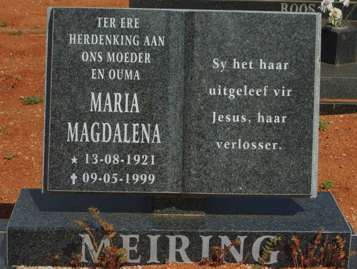 MEIRING Maria Magdalena 1921-1999