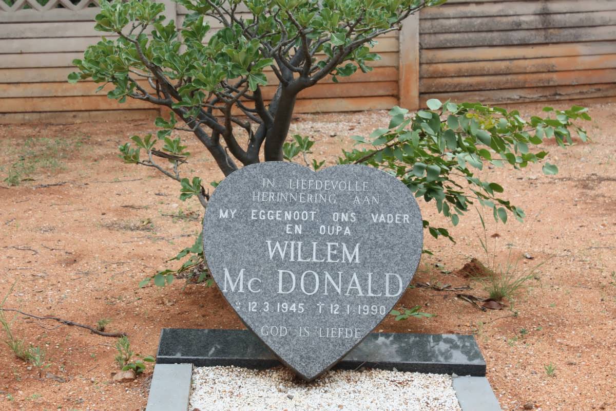 McDONALD Willem 1945-1990