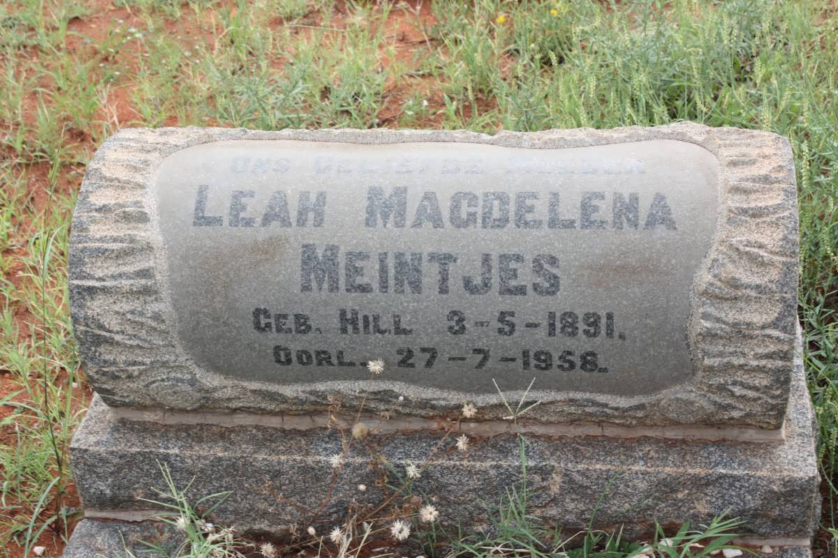 MEINTJES Leah Magdelena nee HILL 1891-1958
