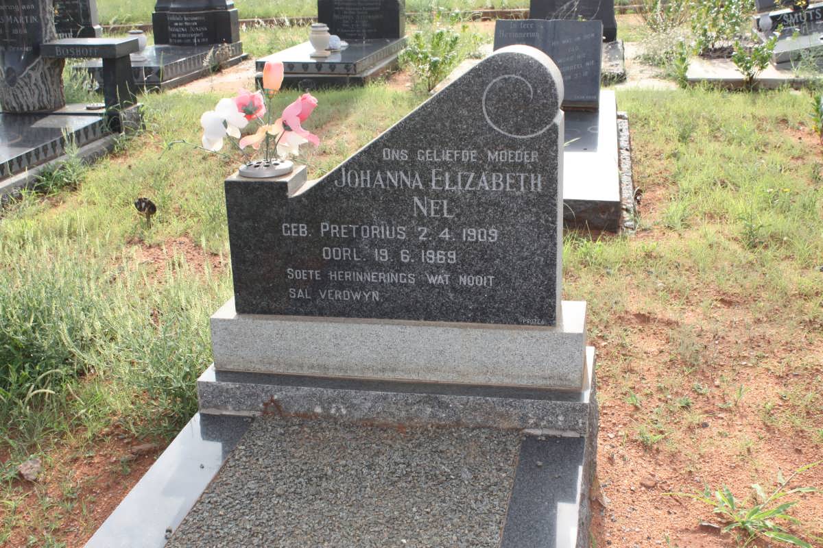 NEL Johanna Elizabeth nee PRETORIUS 1909-1969