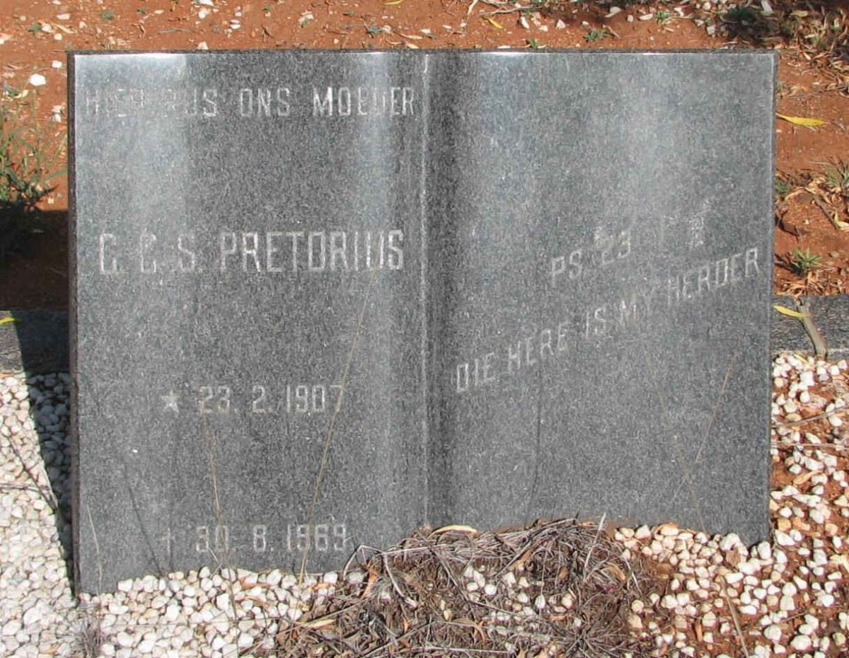PRETORIUS C.C.S 1907-1969