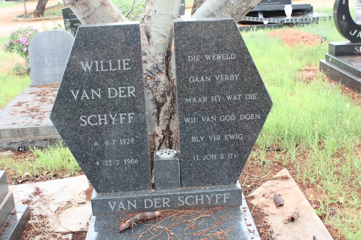 SCHYFF Willie, van der 1929-1986