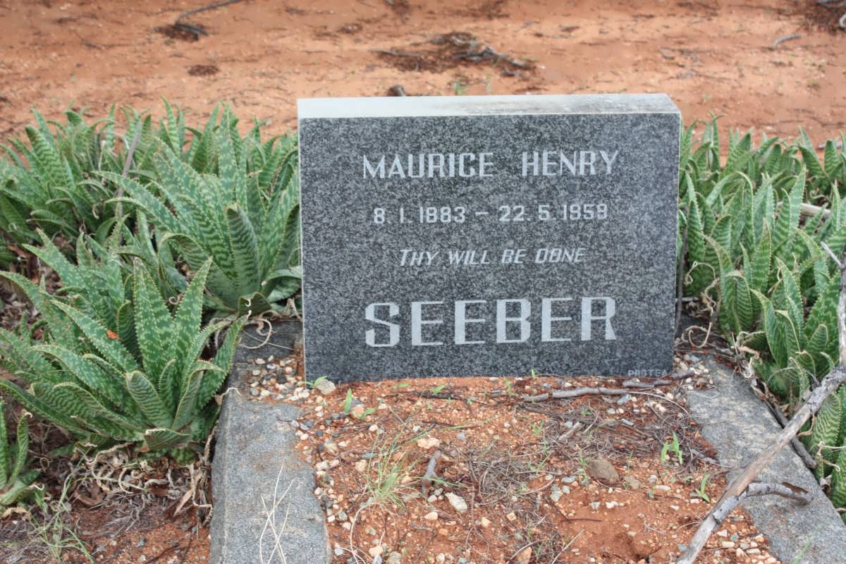 SEEBER Maurice Henry 1883-1958