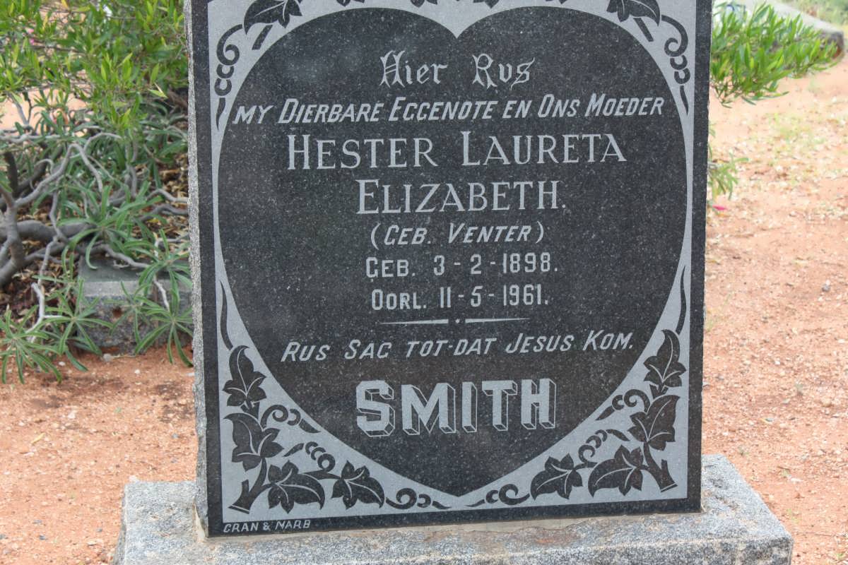 SMITH Hester Laureta nee VENTER 1898-1961