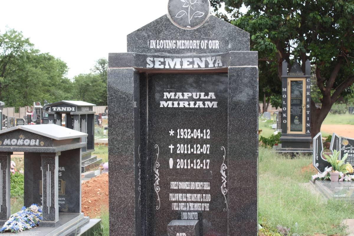 SYMENYA Mapula Miriam 1932-2011