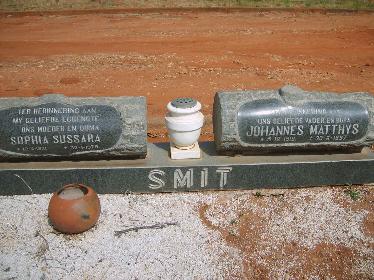 SMIT Johannes Matthys 1918-1997 &amp; Sophia Sussara 1921-1979