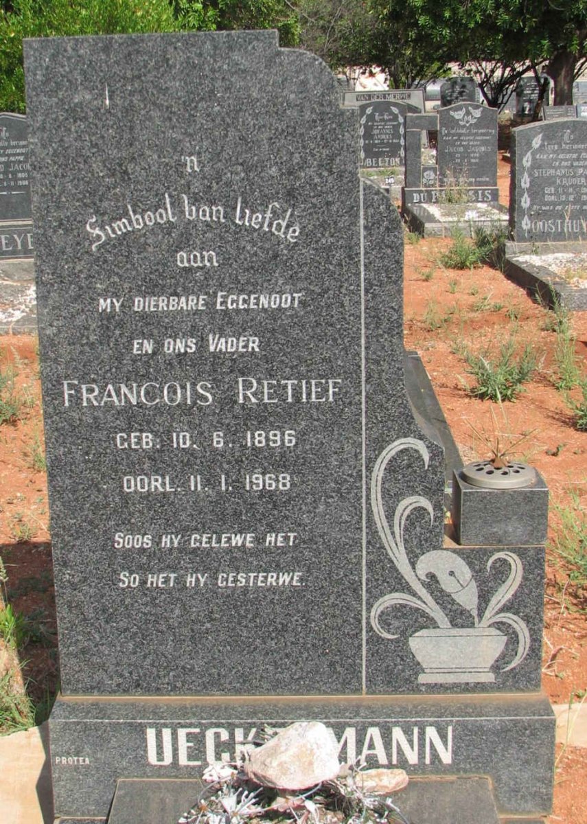 UECKERMANN Francois Retief 1896-1968