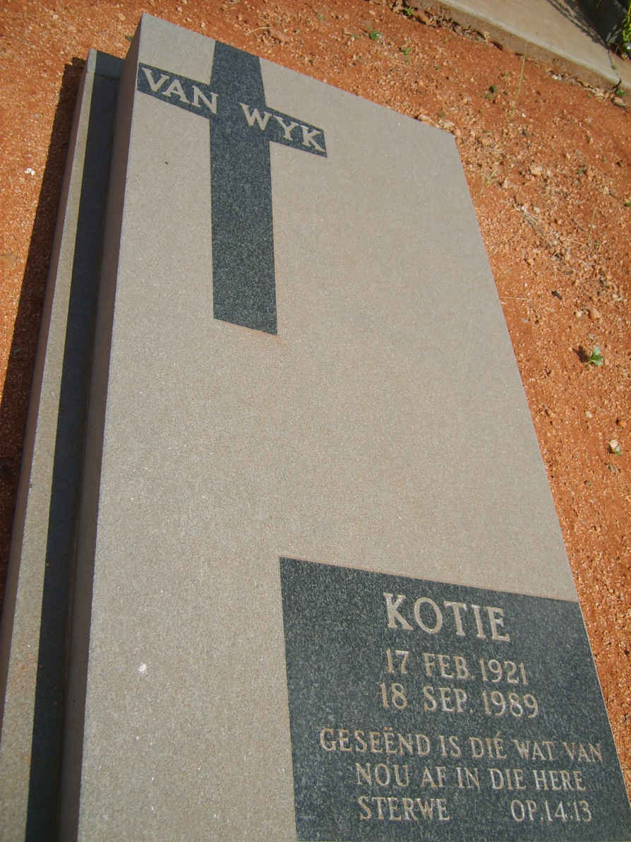 WYK Kotie, van 1921-1989