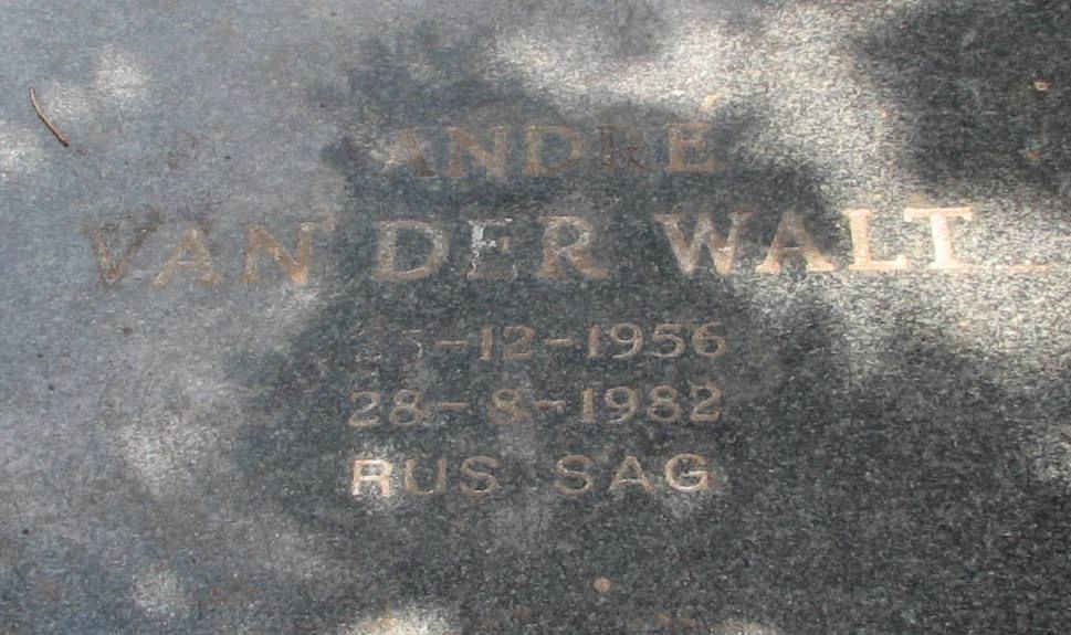 WALT Andre, van der 1956-1982