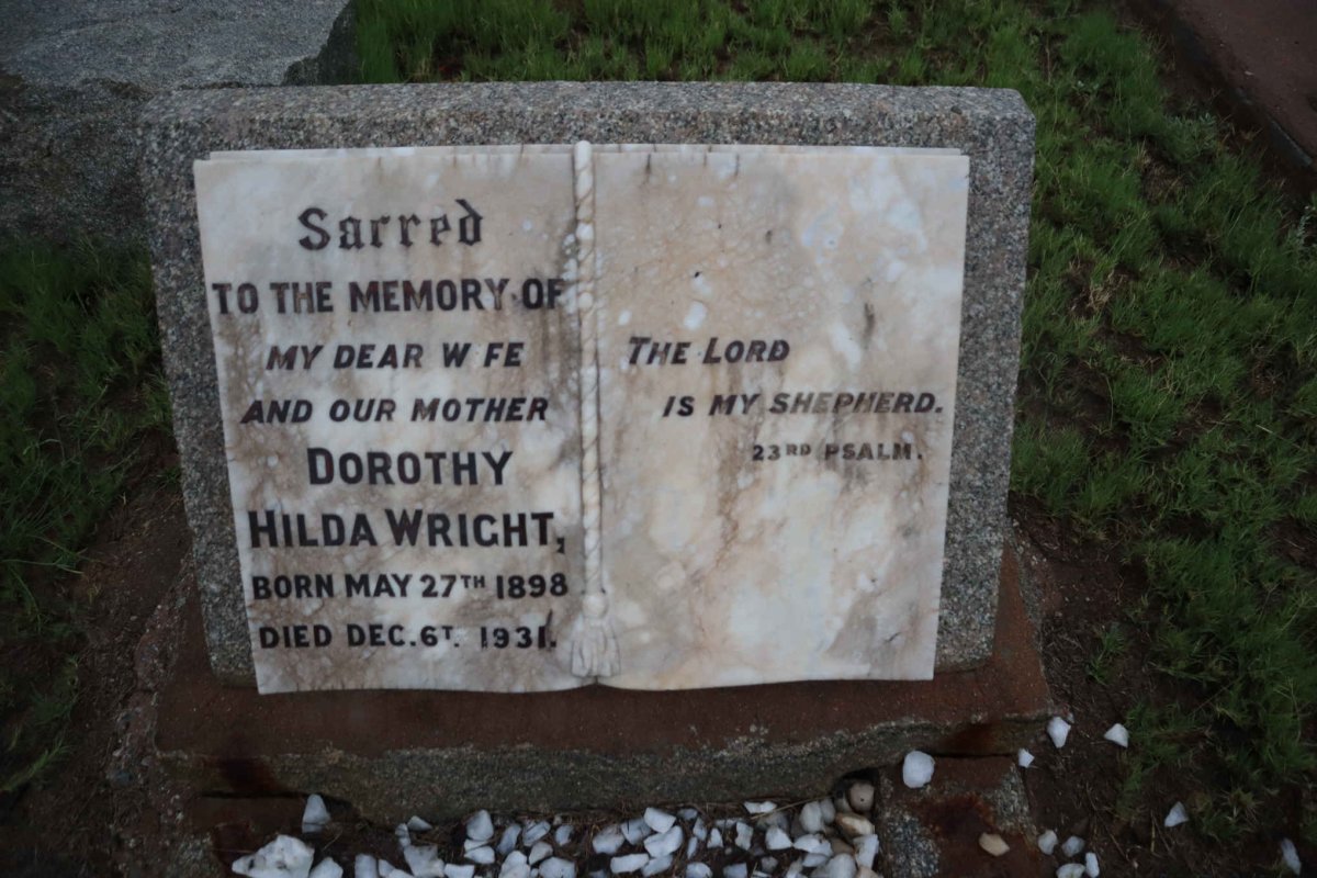 WRIGHT Dorothy Hilda 1898-1931