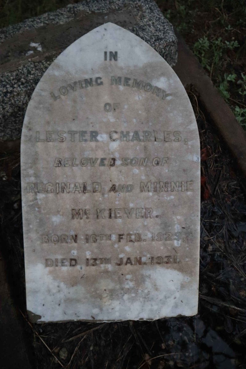 MCKIEVER Lester Charles 1929-1931