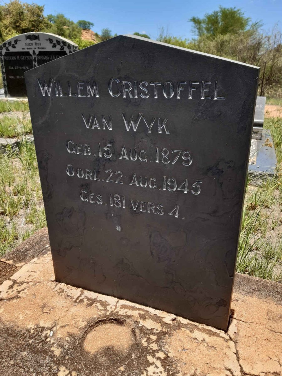 WYK Willem Cristoffel, van 1879-1945