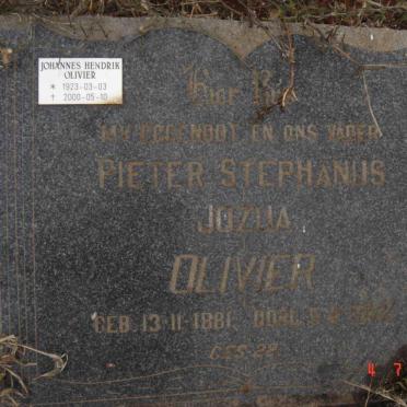 OLIVIER Pieter Stephanus Jozua 1881-19?6 :: OLIVIER Johannes Hendrik 1923-2000
